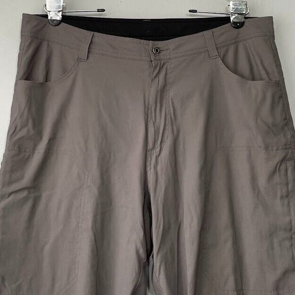 Eddie Bauer Mens Size 36X30 Gray Nylon Fleece Lined Pants Actual 38X29 Gorpcore - Picture 2 of 13